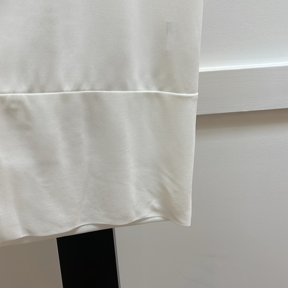 AKRIS sleeveless knit tunic blouse ivory white size 2 NEW - Picture 2 of 4